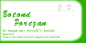 botond porczan business card